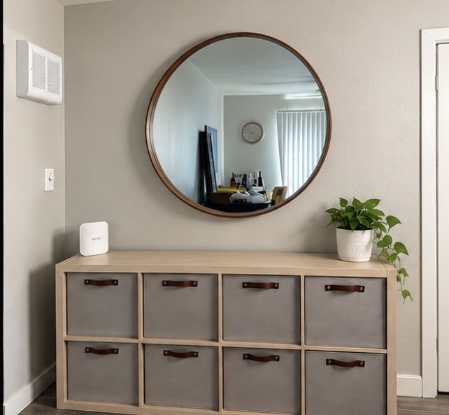 After mirror and furniture setup