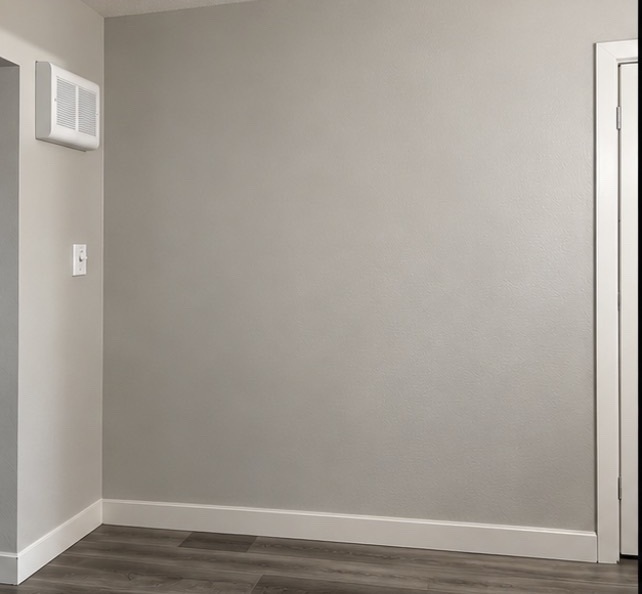 Before mirror and furniture setup
